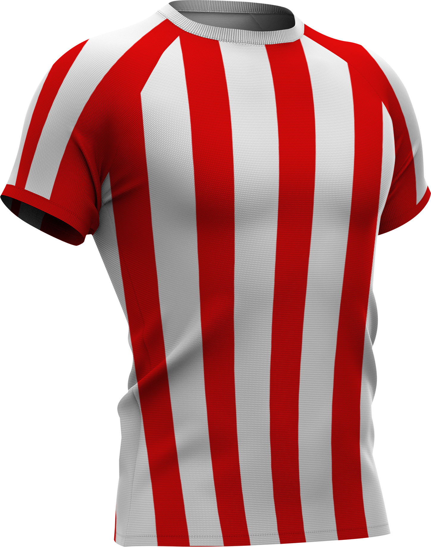 Wit shirt met rode verticale strepen