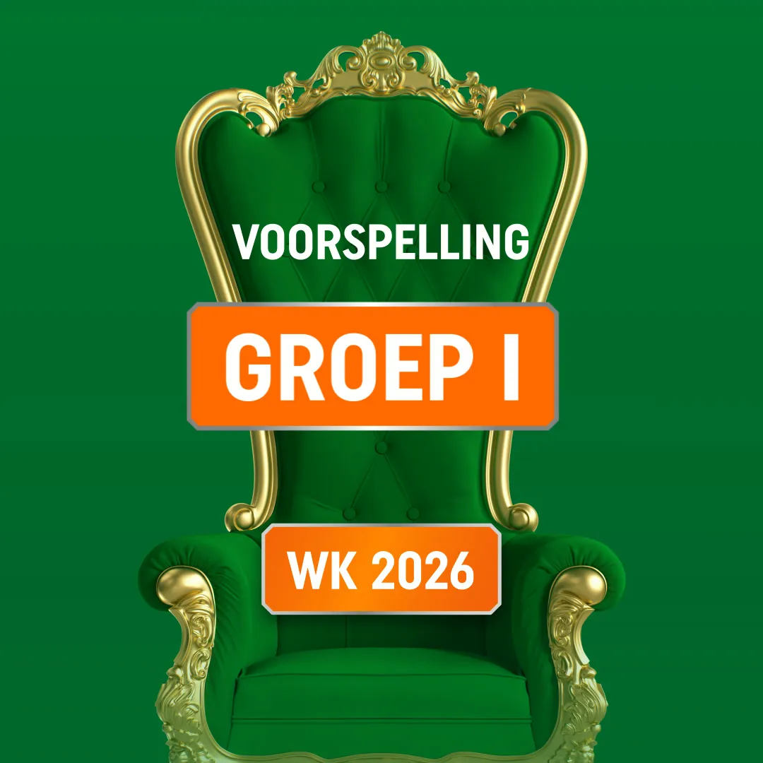 Voorspelling Groep I WK 2026 op een groene en gouden troon