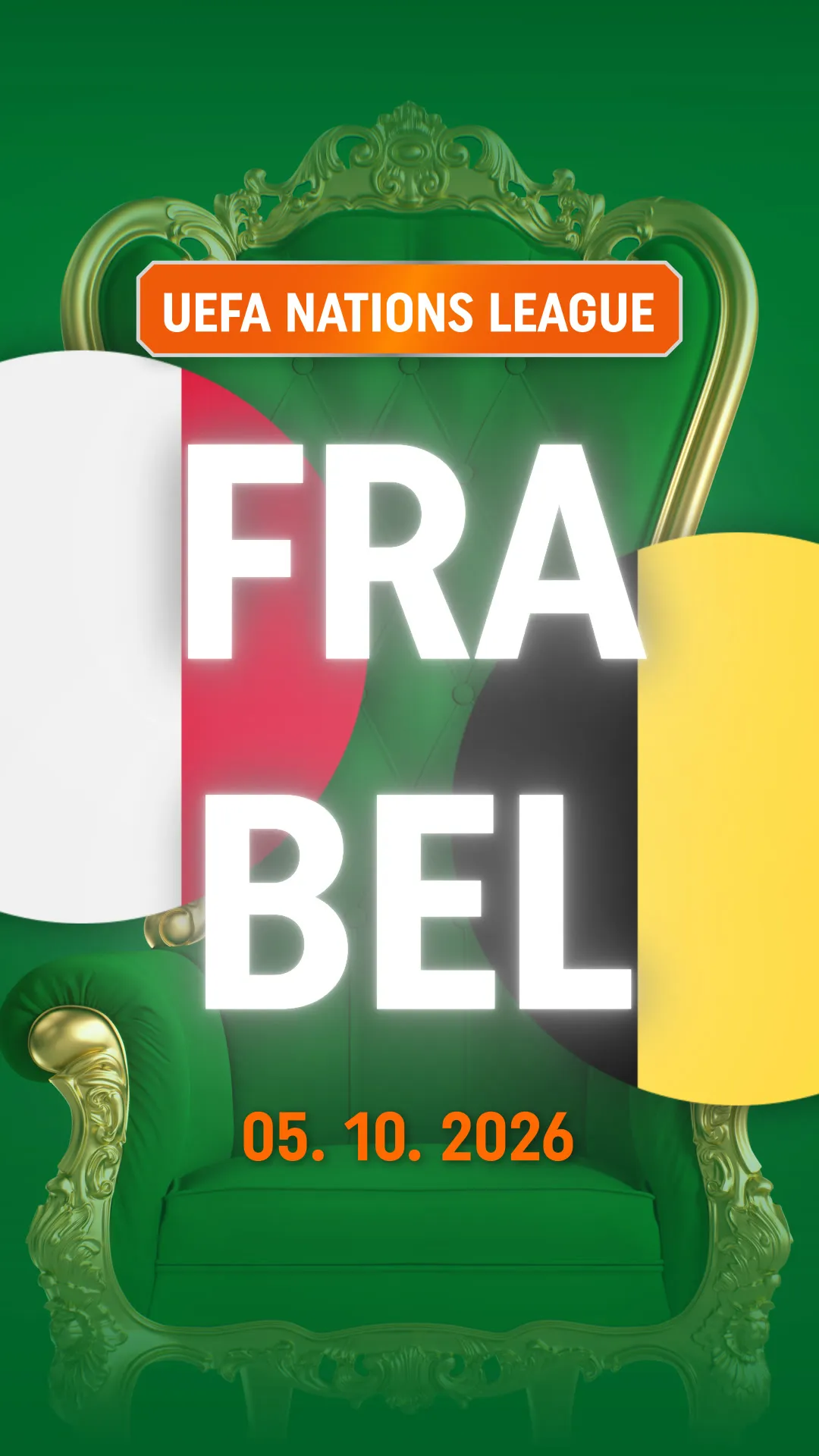 UEFA Nations League wedstrijd Frankrijk tegen België op 5 oktober 2026