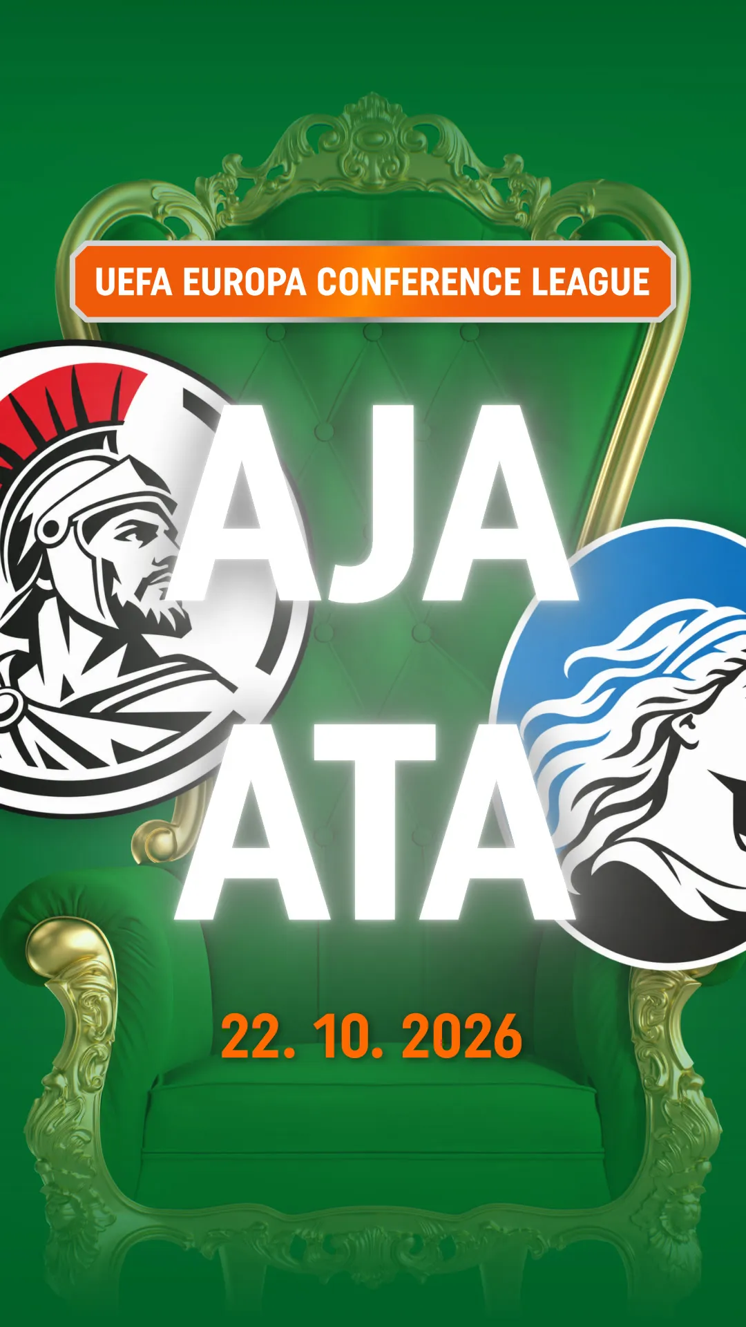 UEFA Europa Conference League wedstrijd Ajax tegen Atalanta op 22-10-2026