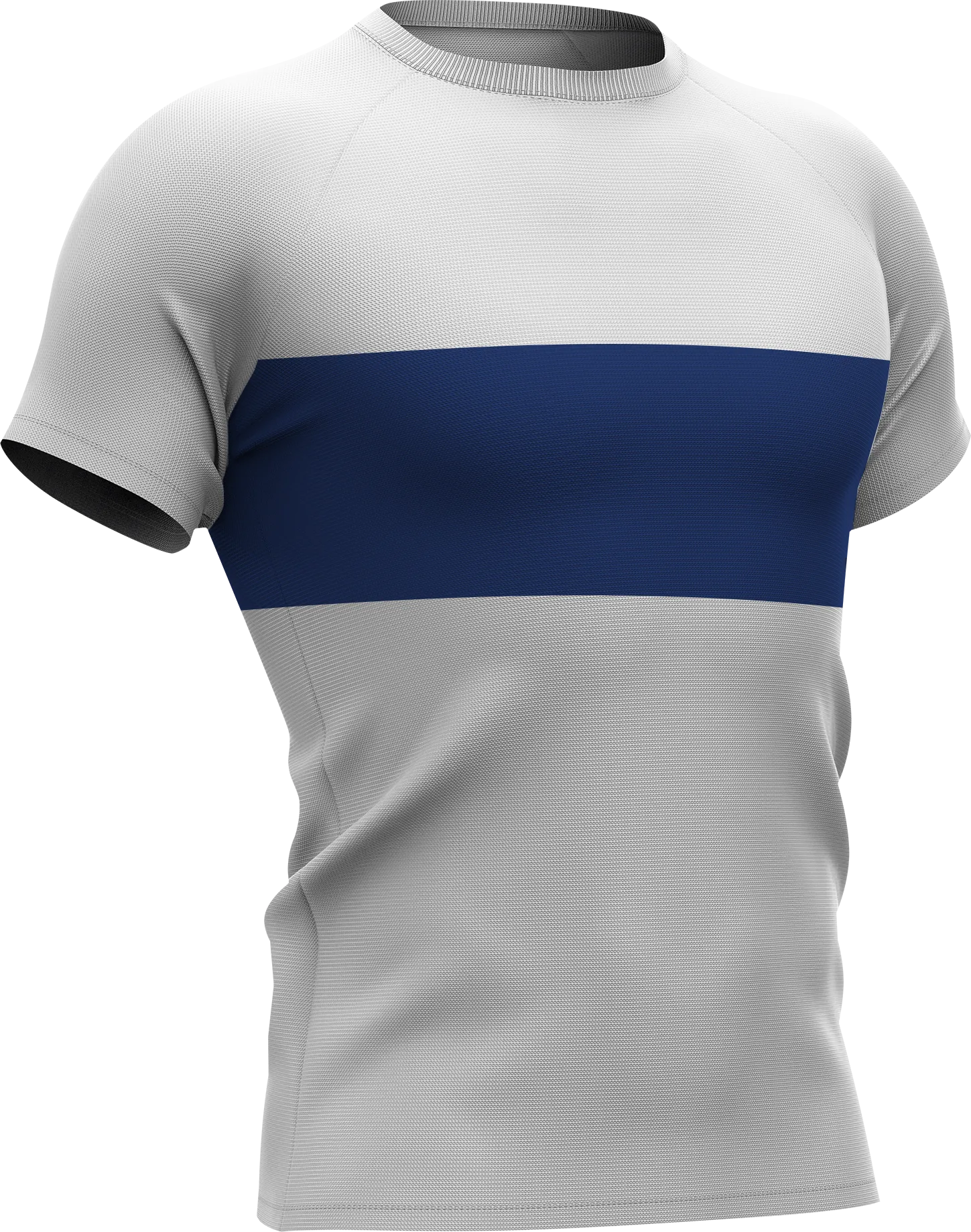 wit TOTO sportshirt met blauwe band