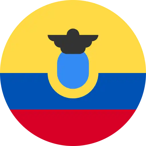Vlag van Ecuador in rond ontwerp