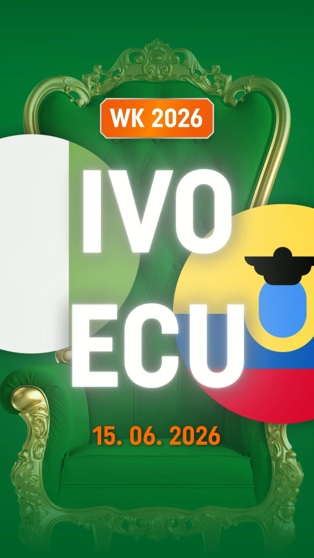 TOTO WK 2026 voetbalwedstrijd IVO vs ECU op 15 juni 2026