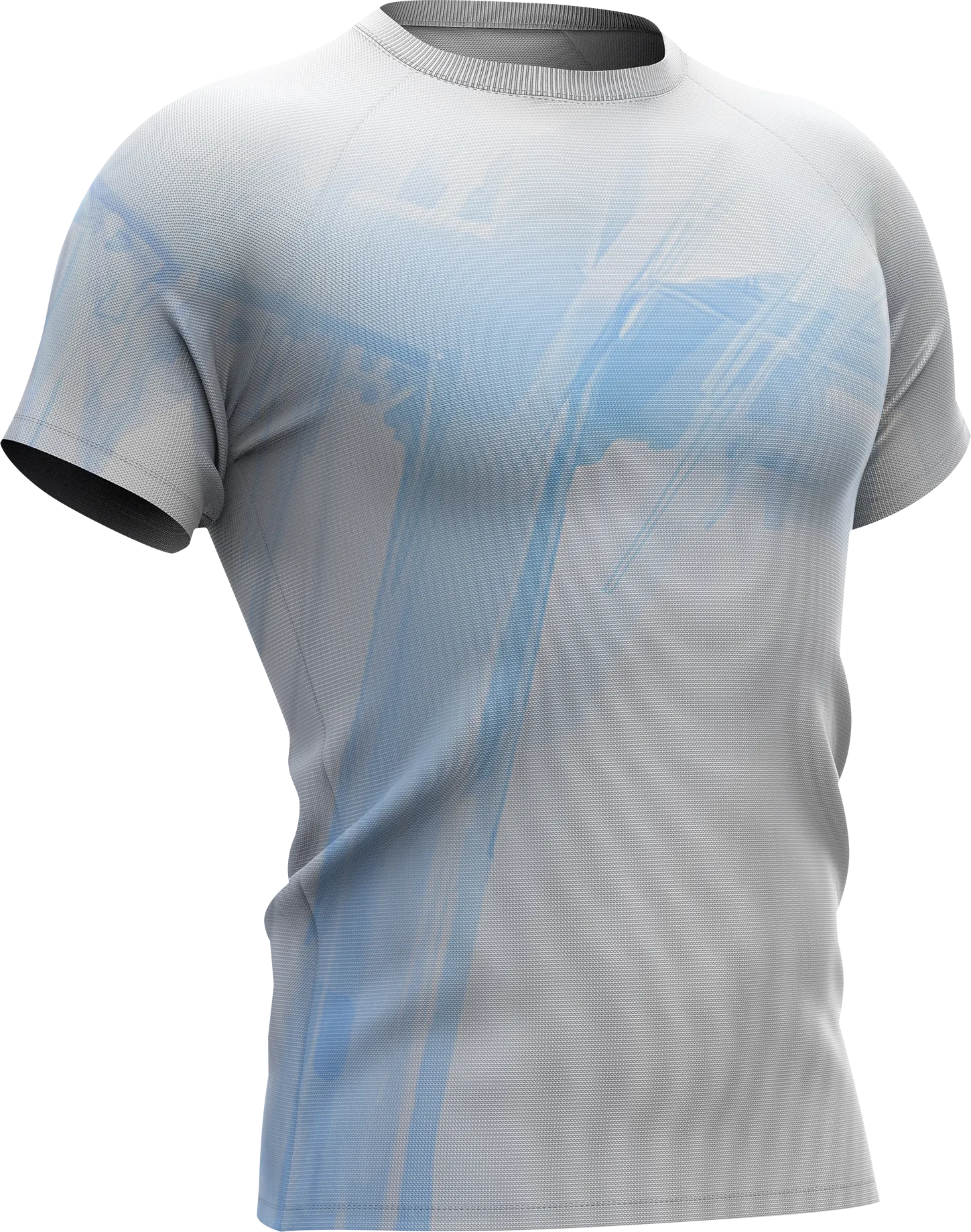 Wit TOTO sportshirt met blauwe print