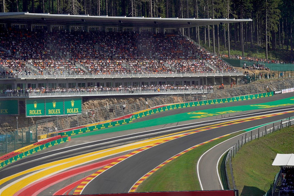 Het circuit van Spa-Francorchamps, waar de Grand Prix van België wordt verreden