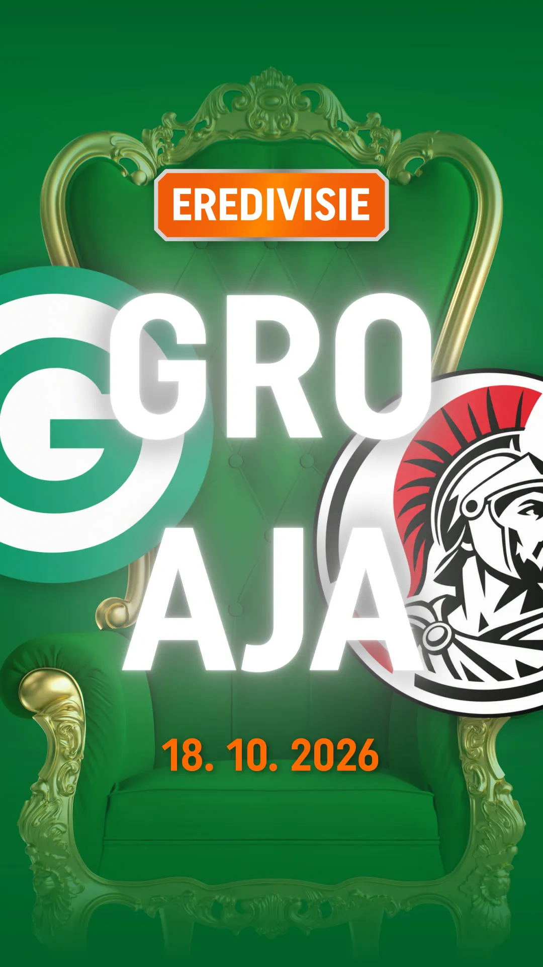 Eredivisie wedstrijd tussen Ajax en Groningen op 18 oktober 2026
