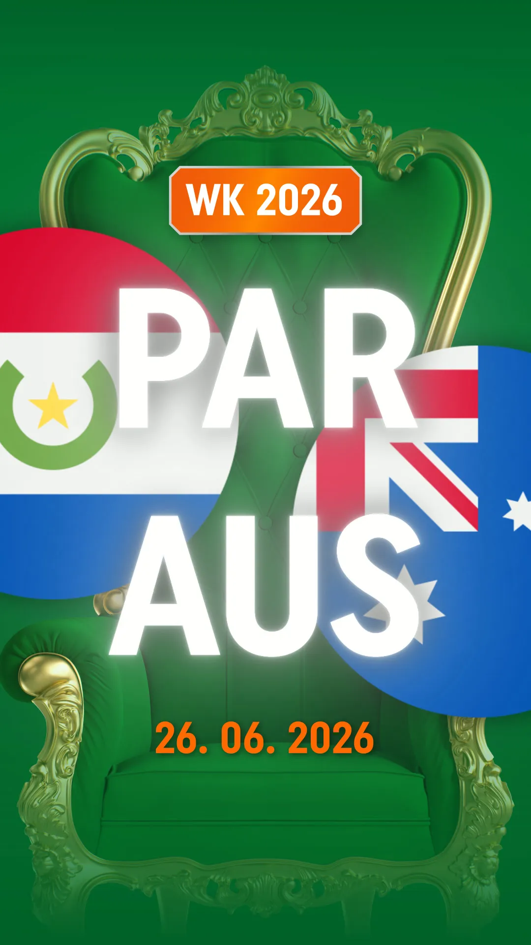 WK 2026 wedstrijd Paraguay tegen Australië op 26.06.2026