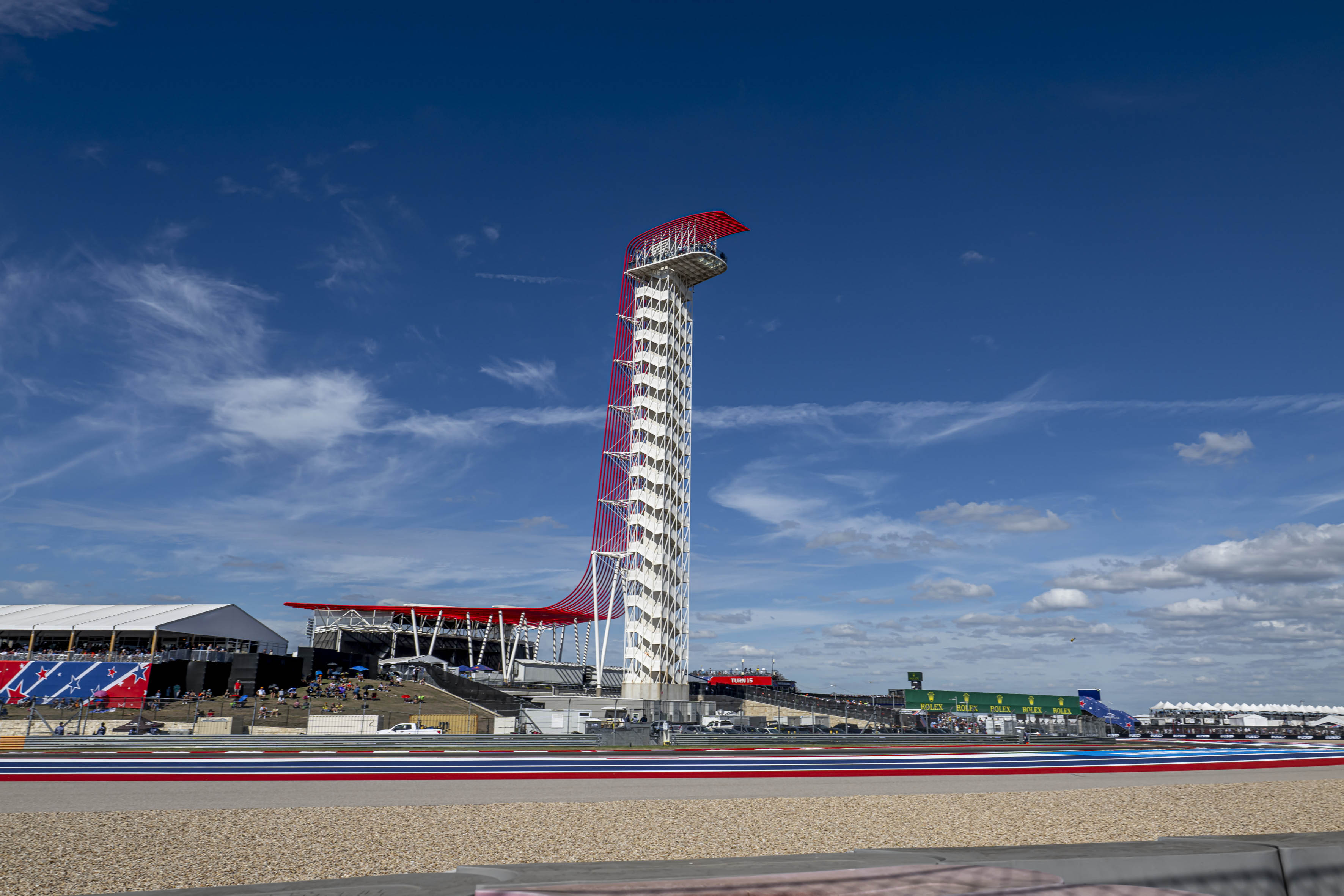 Bocht op het Circuit of the Americas