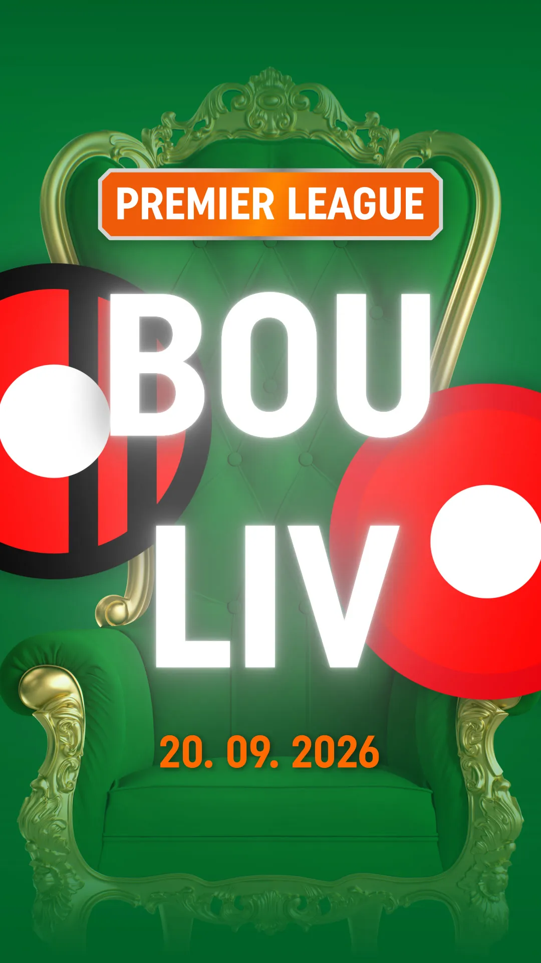 Premier League wedstrijd Bournemouth tegen Liverpool op 20 september 2026