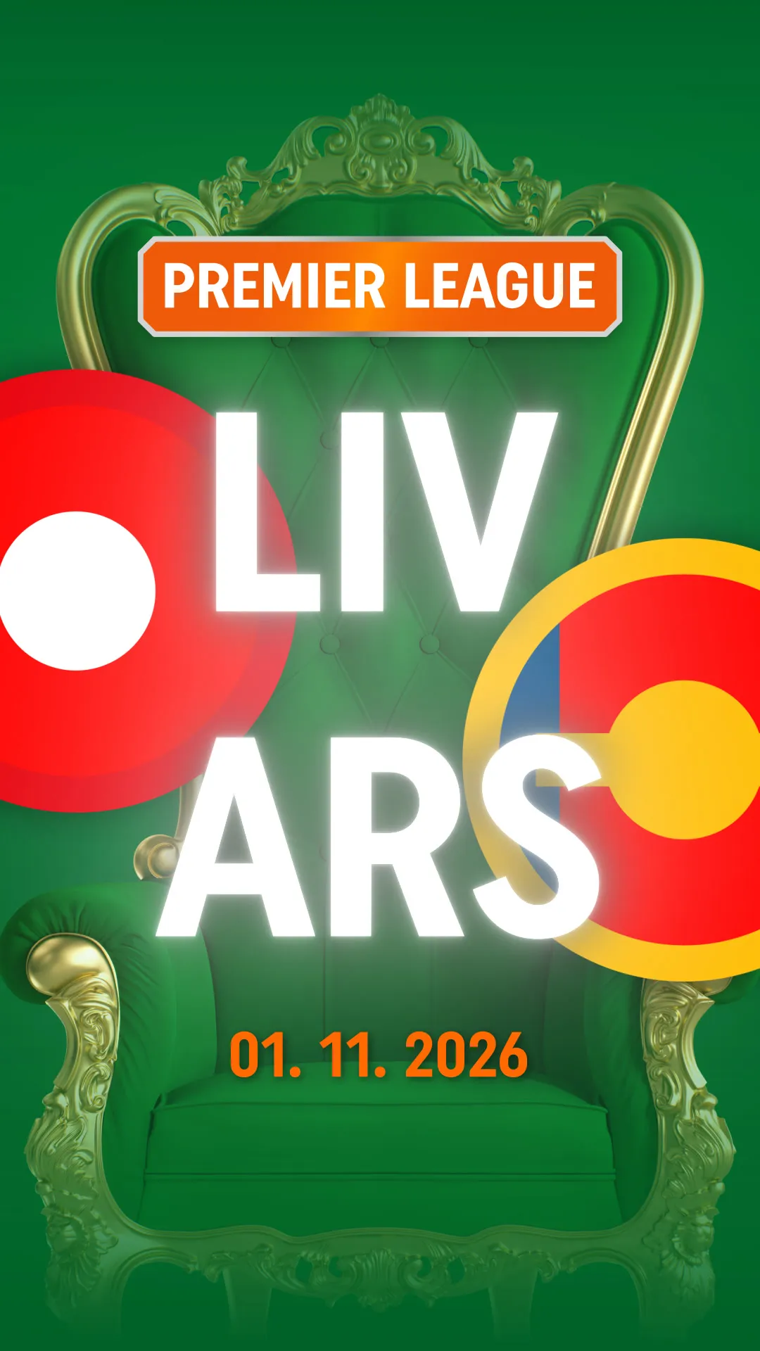 Premier League Liverpool tegen Arsenal 01.11.2026
