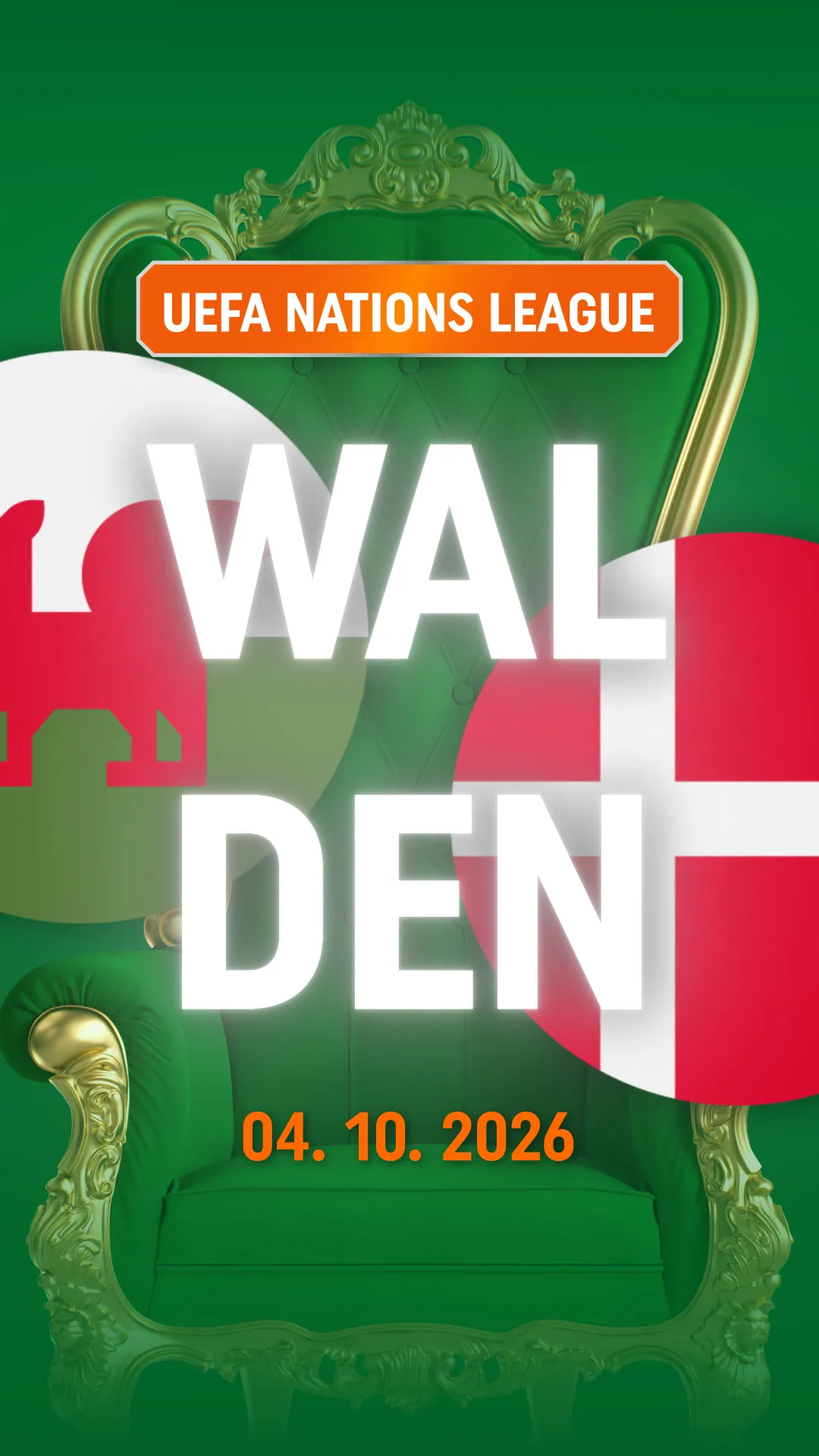 UEFA Nations League wedstrijd Wales tegen Denemarken op 4 oktober 2026
