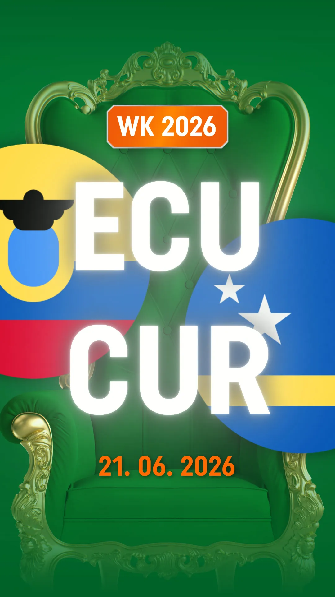 WK 2026 voetbalmatch Ecuador tegen Curaçao op 21 juni
