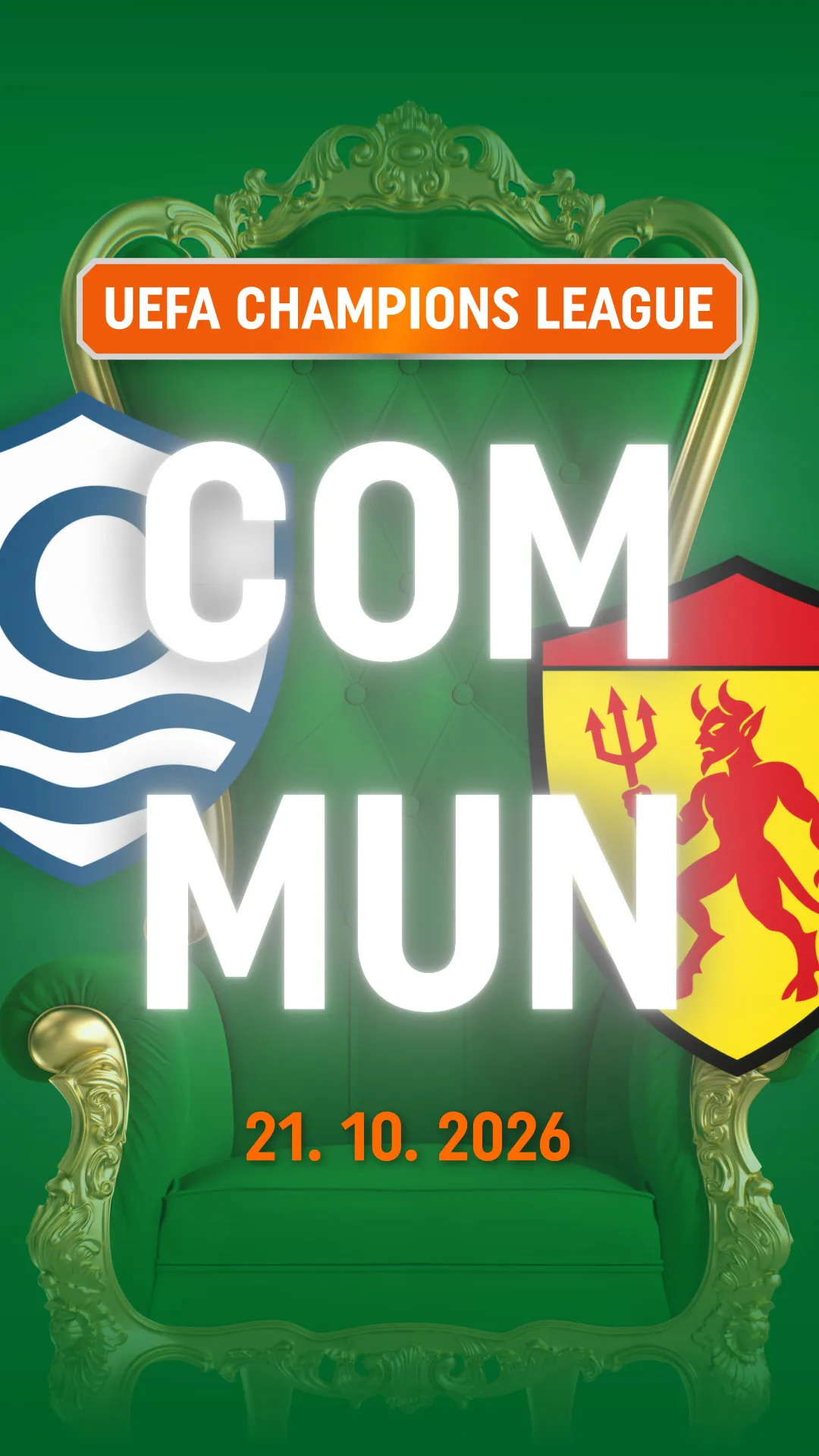 UEFA Champions League wedstrijd Atalanta Bergamo tegen Manchester United op 21 oktober 2026