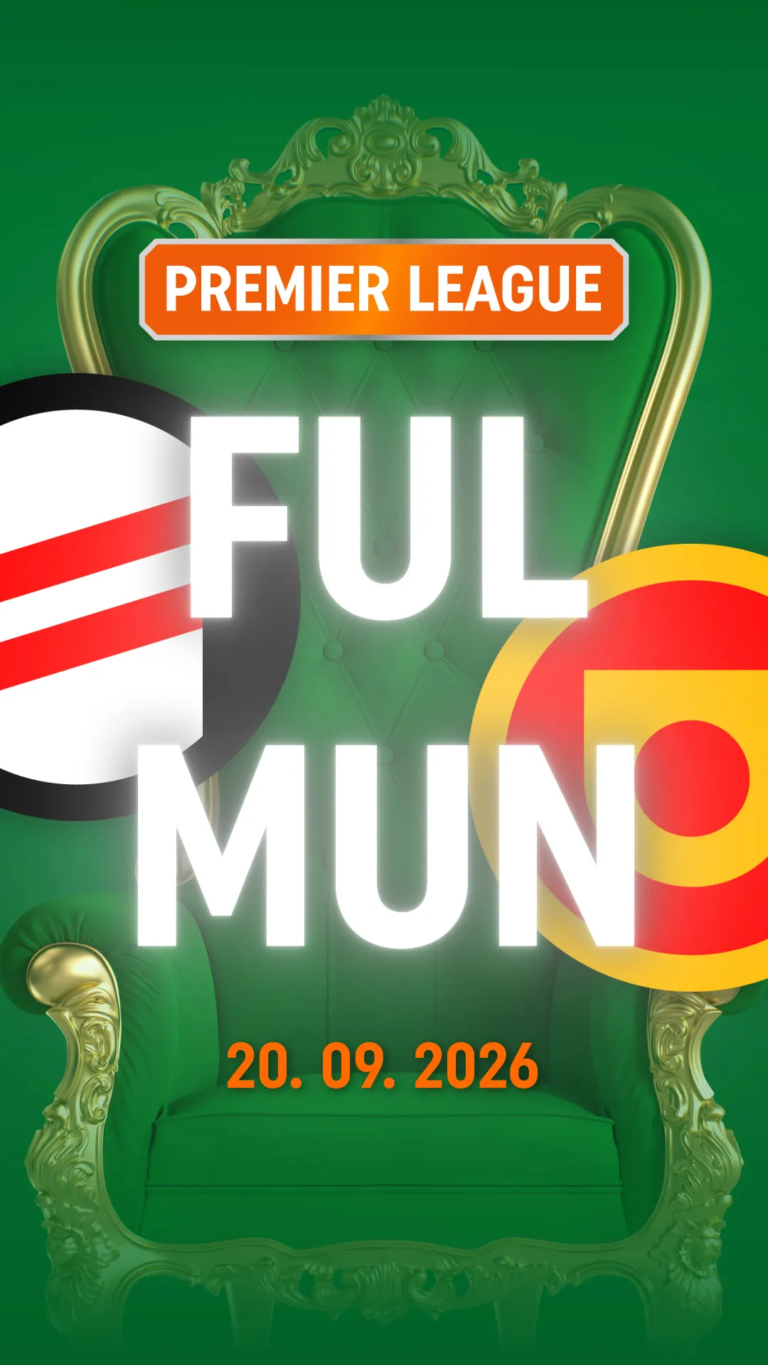 Premier League wedstrijd Fulham tegen Manchester United op 20 september 2026