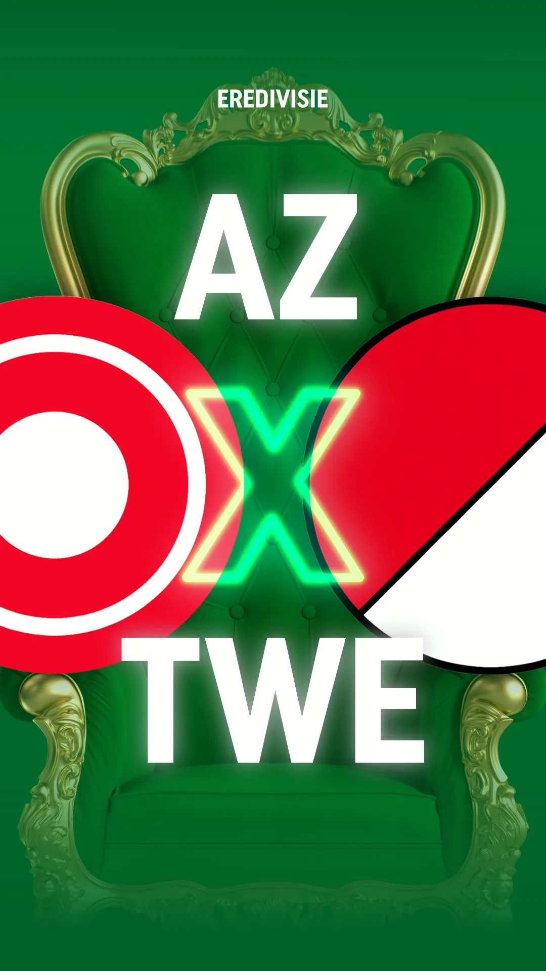 Wedstrijd AZ tegen TWE in de Eredivisie