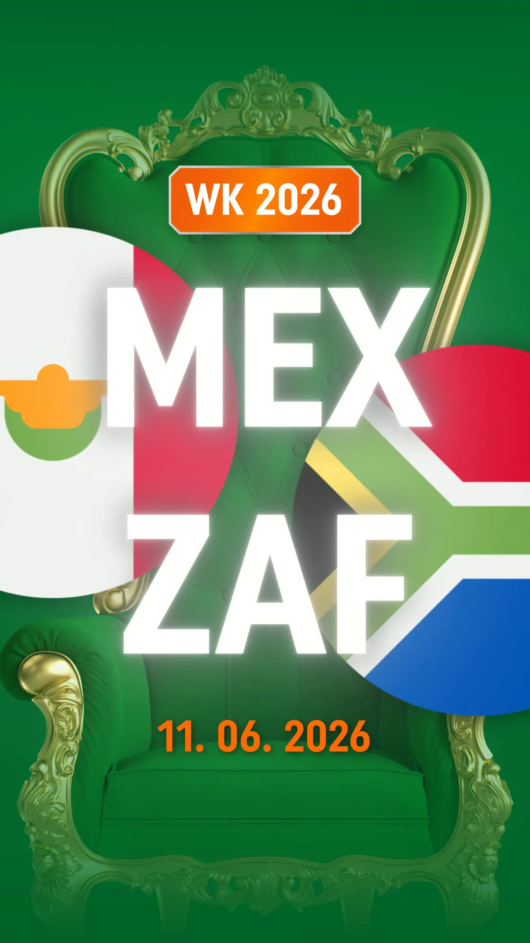 WK 2026 Mexico tegen Zuid-Afrika op 11.06.2026
