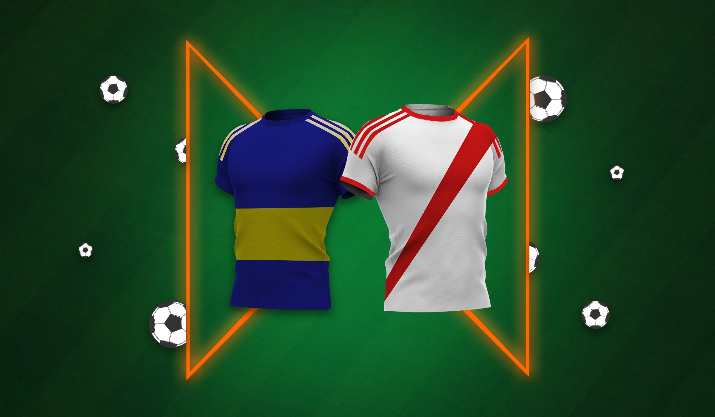 Blauw-geel vs rood-wit: de vurige Superclásico voetbalderby tussen Boca Juniors en River Plate.