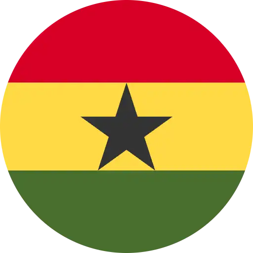 Vlag van Ghana in een cirkel