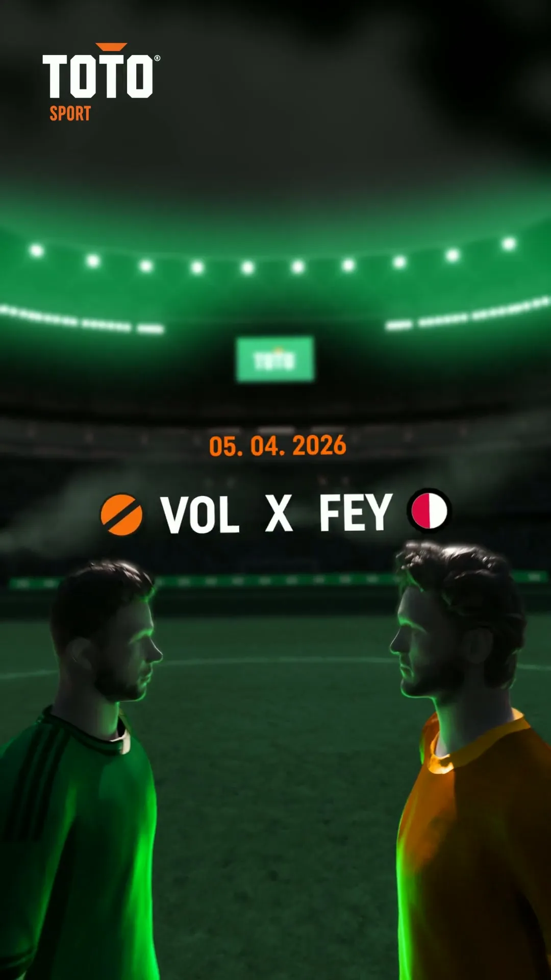TOTO Sport voetbalwedstrijd VOL tegen FEY op 05-04-2026