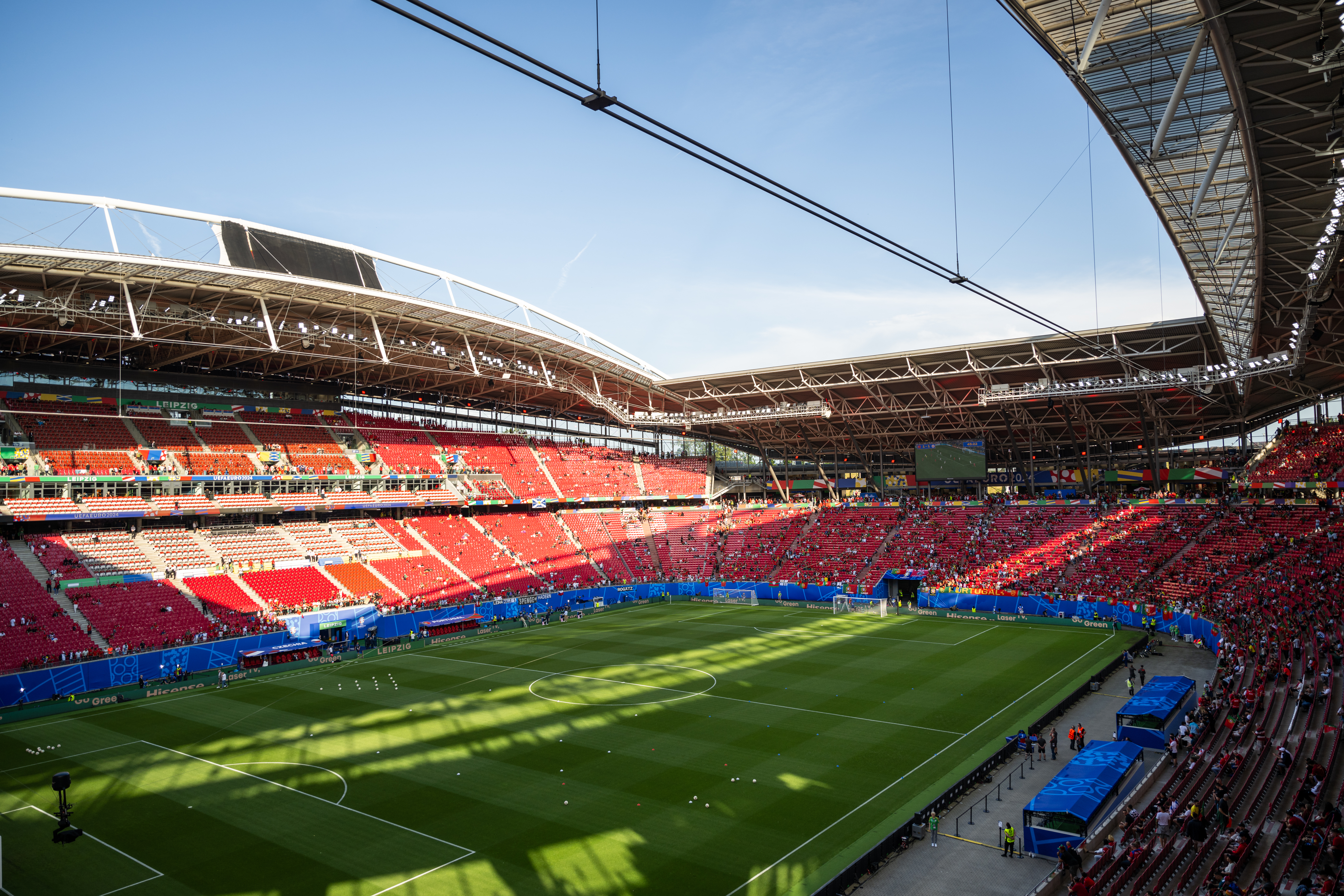 De Red Bull Arena in Leipzig. Lees hier de voorspelling van Kroatië tegen Italië.