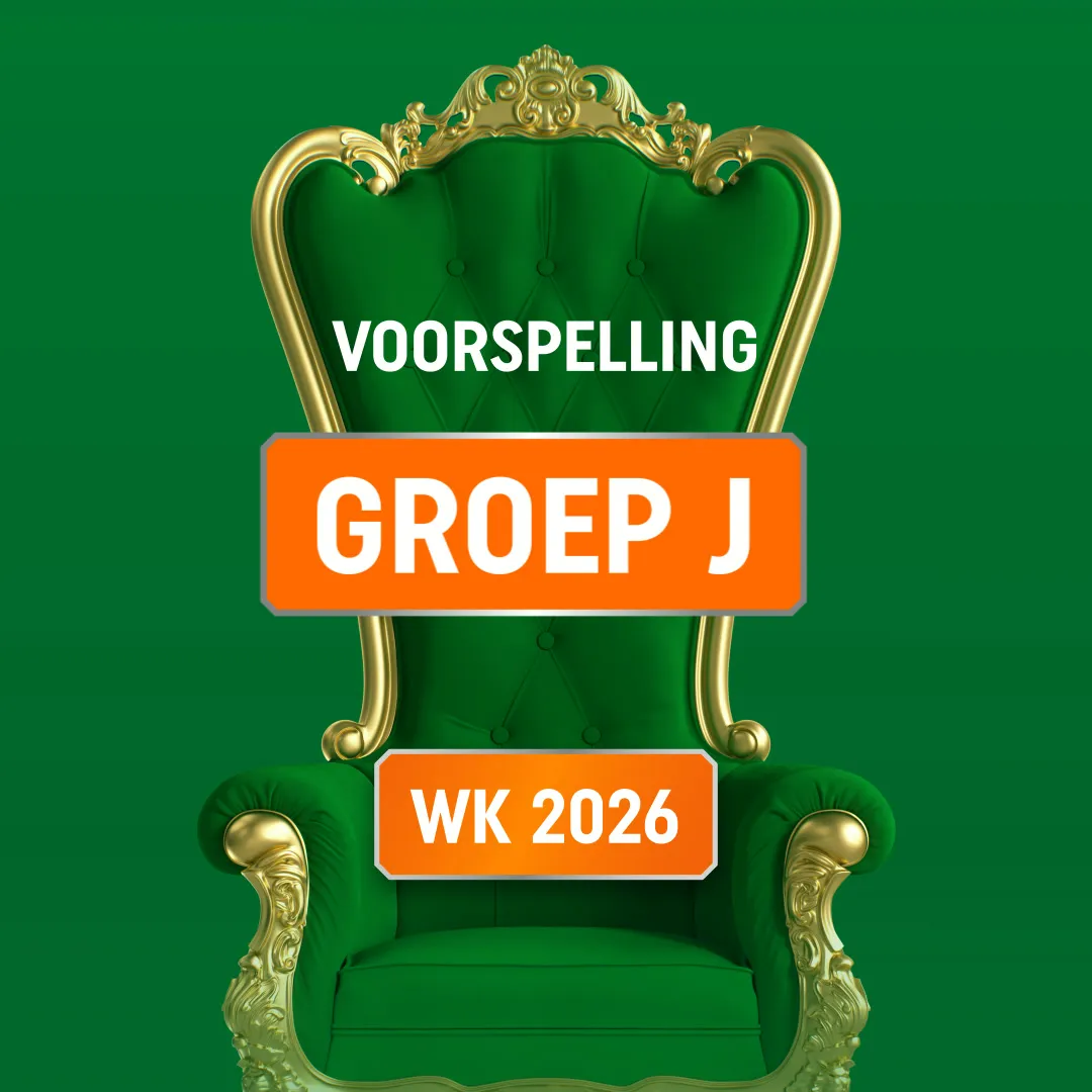 Voorspelling voor Groep J WK 2026 op groene koninklijke stoel