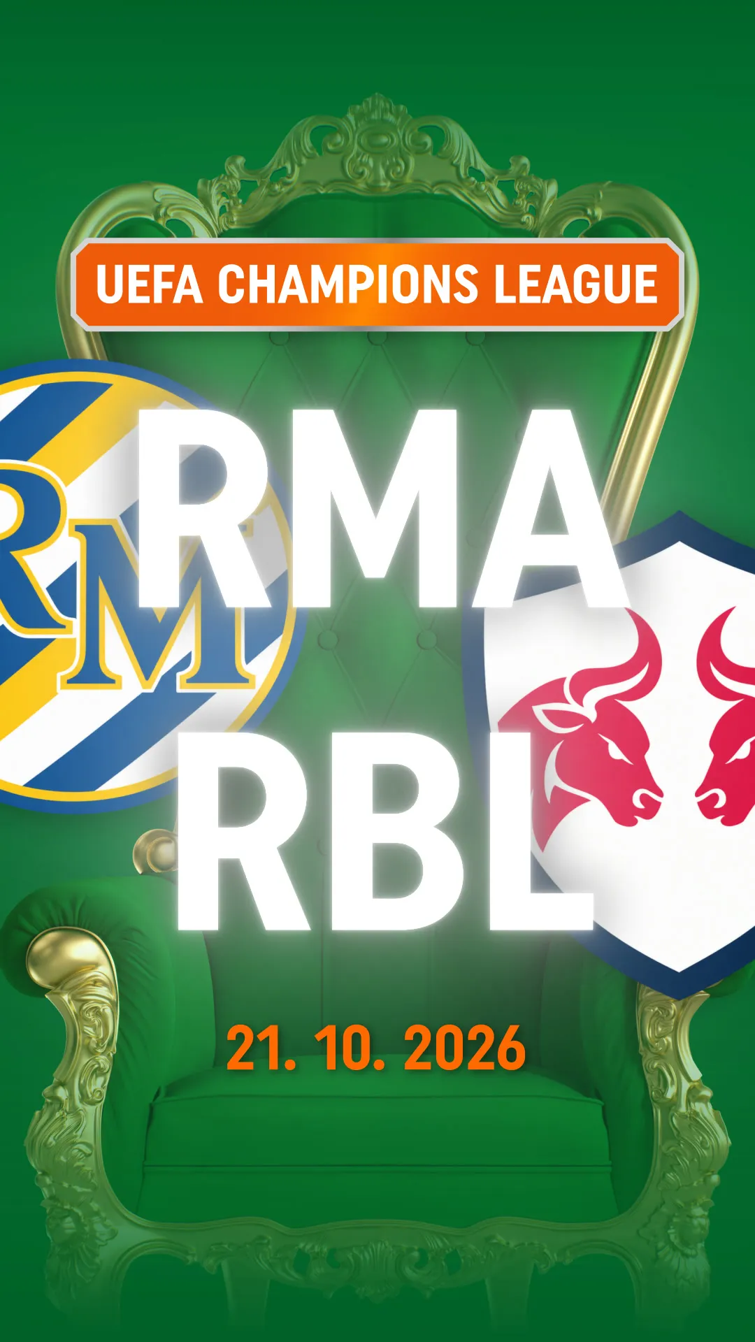 UEFA Champions League wedstrijd Real Madrid tegen RB Leipzig 21 oktober 2026