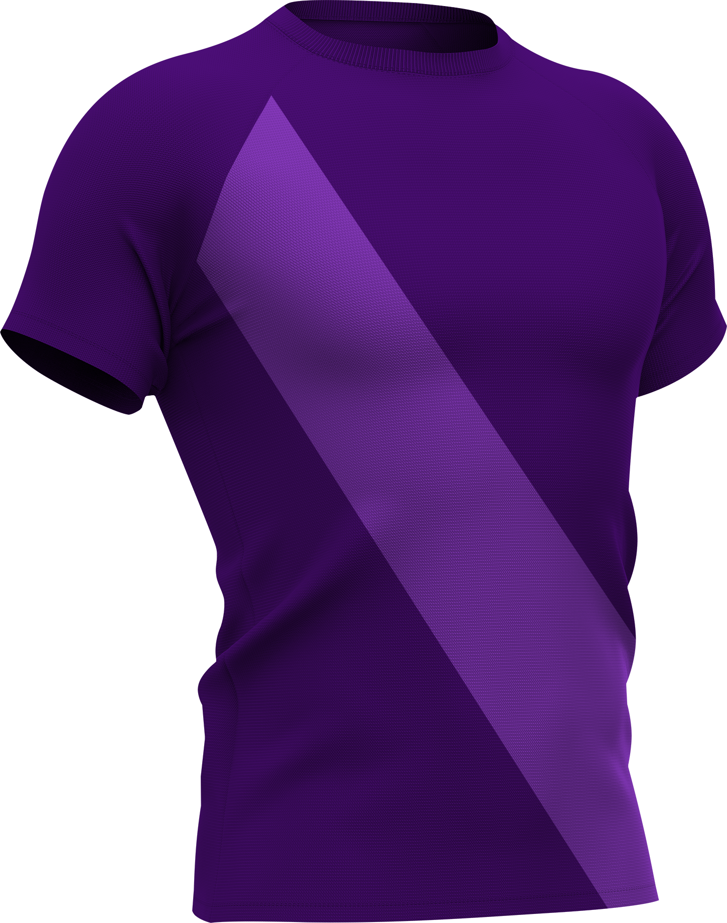 Paarse sport T-shirt met diagonale print