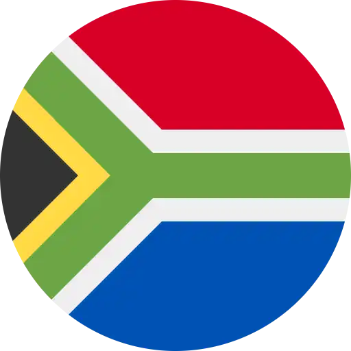Vlag van Zuid-Afrika in cirkelvorm