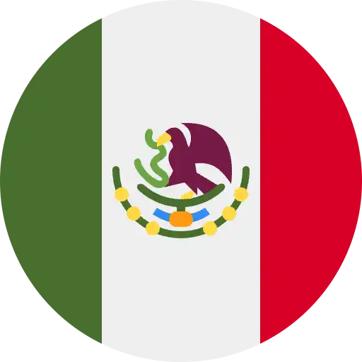 Mexicaanse vlag rond