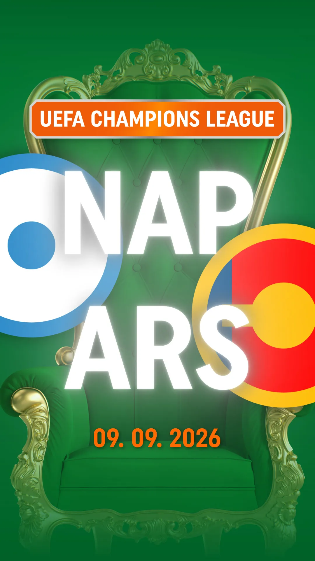 UEFA Champions League wedstrijd NAPARS op 09.09.2026