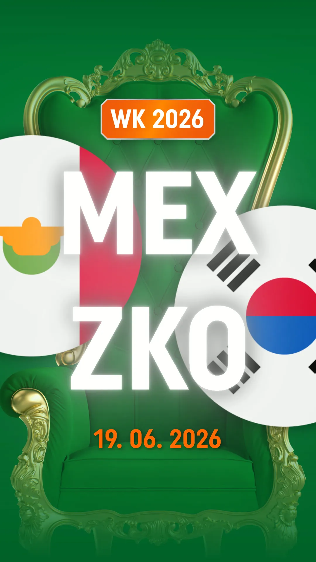 WK 2026 voetbalwedstrijd Mexico tegen Zuid-Korea op 19 juni 2026