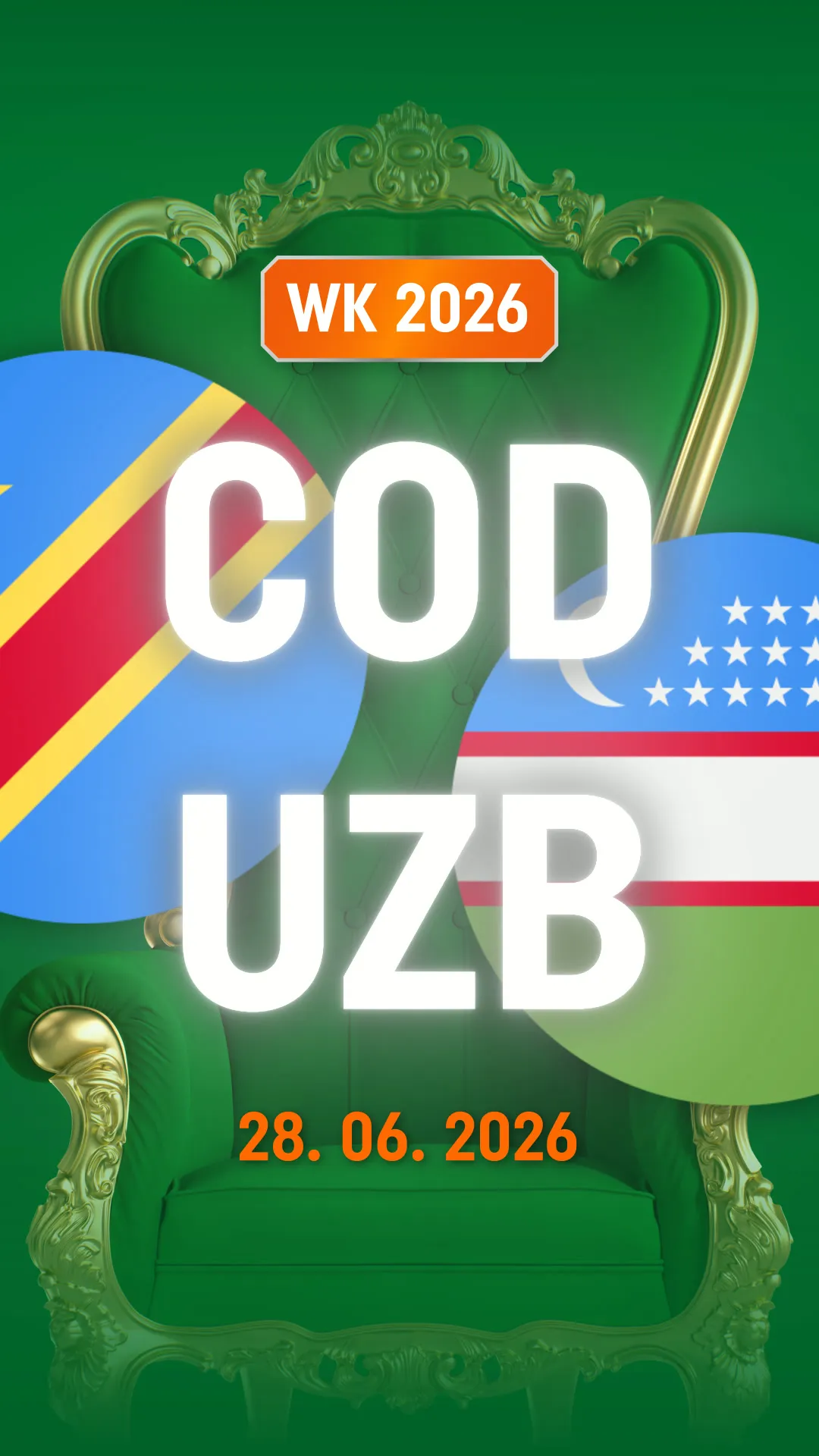 WK 2026 wedstrijd Congo tegen Oezbekistan 28 juni 2026
