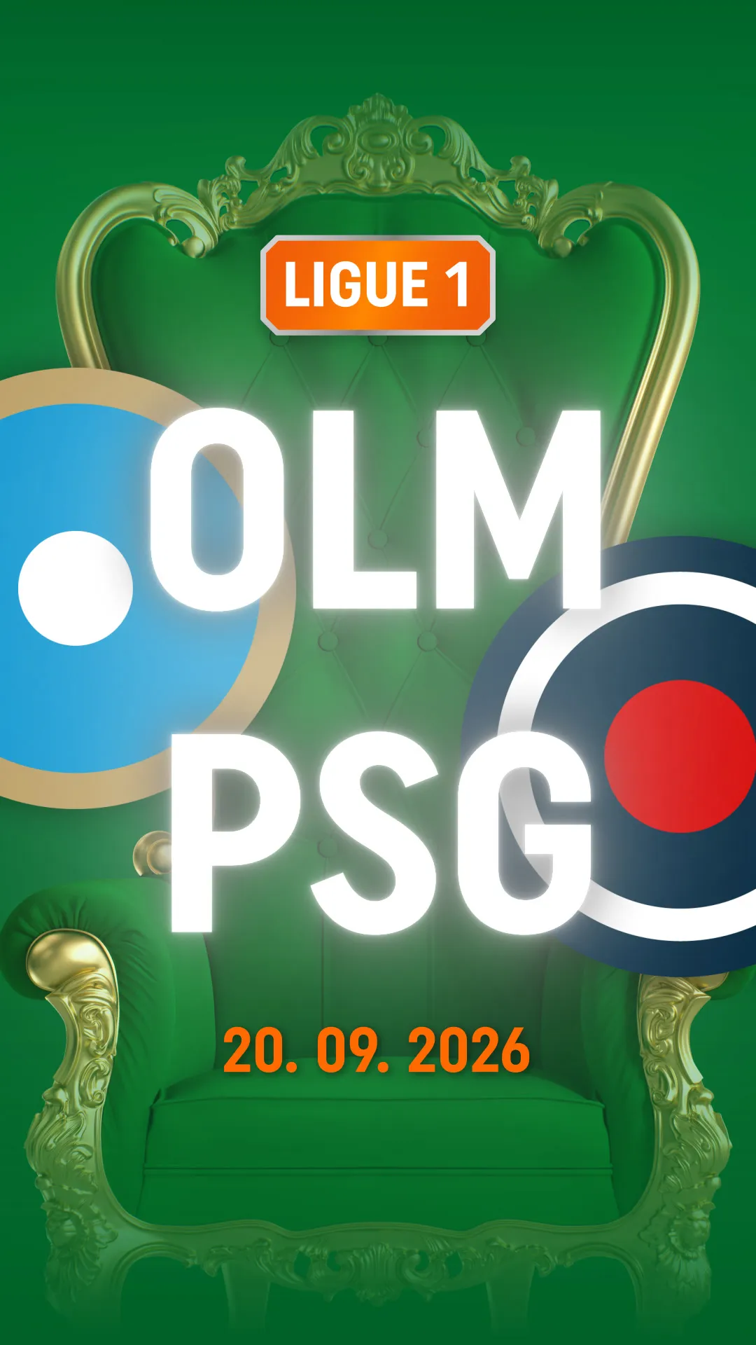Wedstrijd Ligue 1 OLM tegen PSG op 20 09 2026