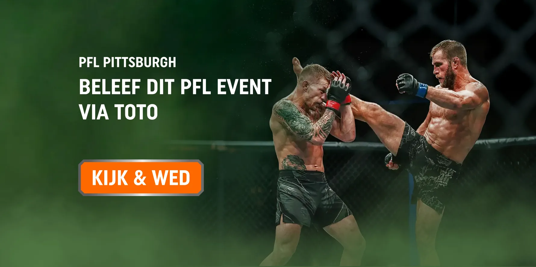 MMA-vechters in kooi tijdens PFL-gevecht