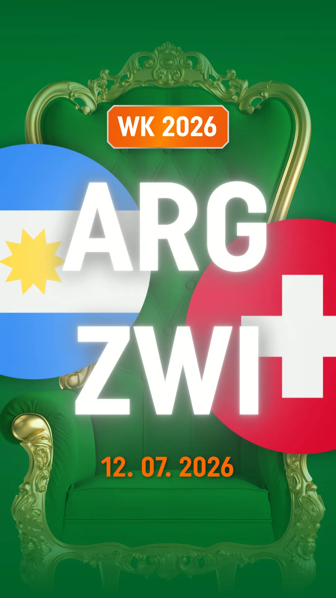 WK 2026 wedstrijd Argentinië tegen Zwitserland op 12 juli