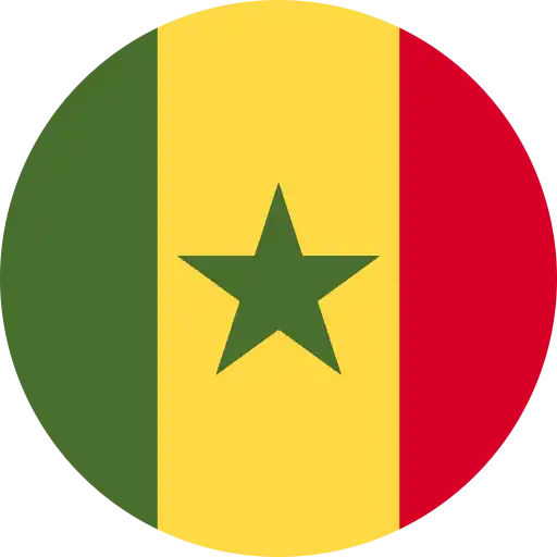 Vlag van Senegal rond