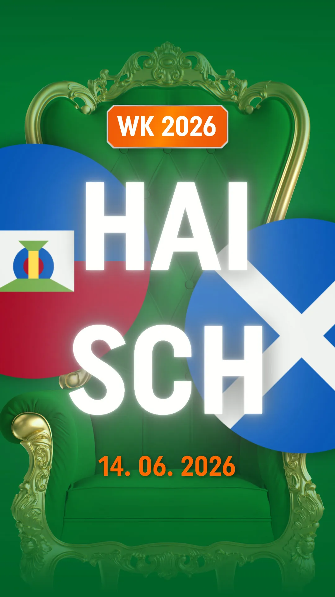 WK 2026 wedstrijd Haïti tegen Schotland op 14 juni 2026