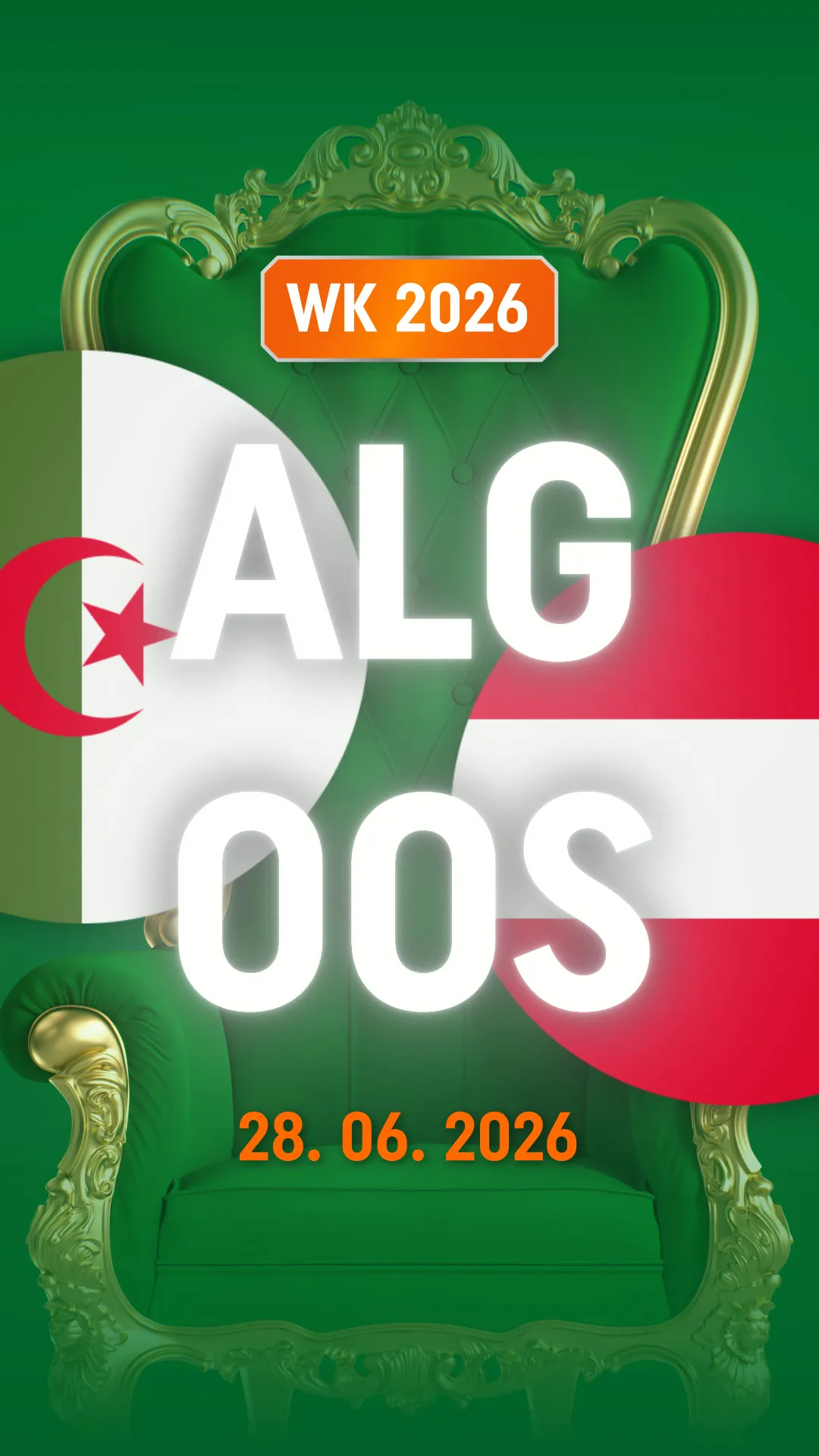 WK 2026 wedstrijd Algerije tegen Oostenrijk op 28 juni 2026