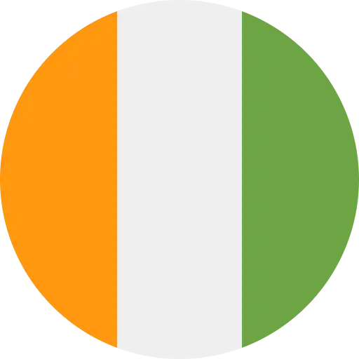 Vlag van Ivoorkust in een cirkel