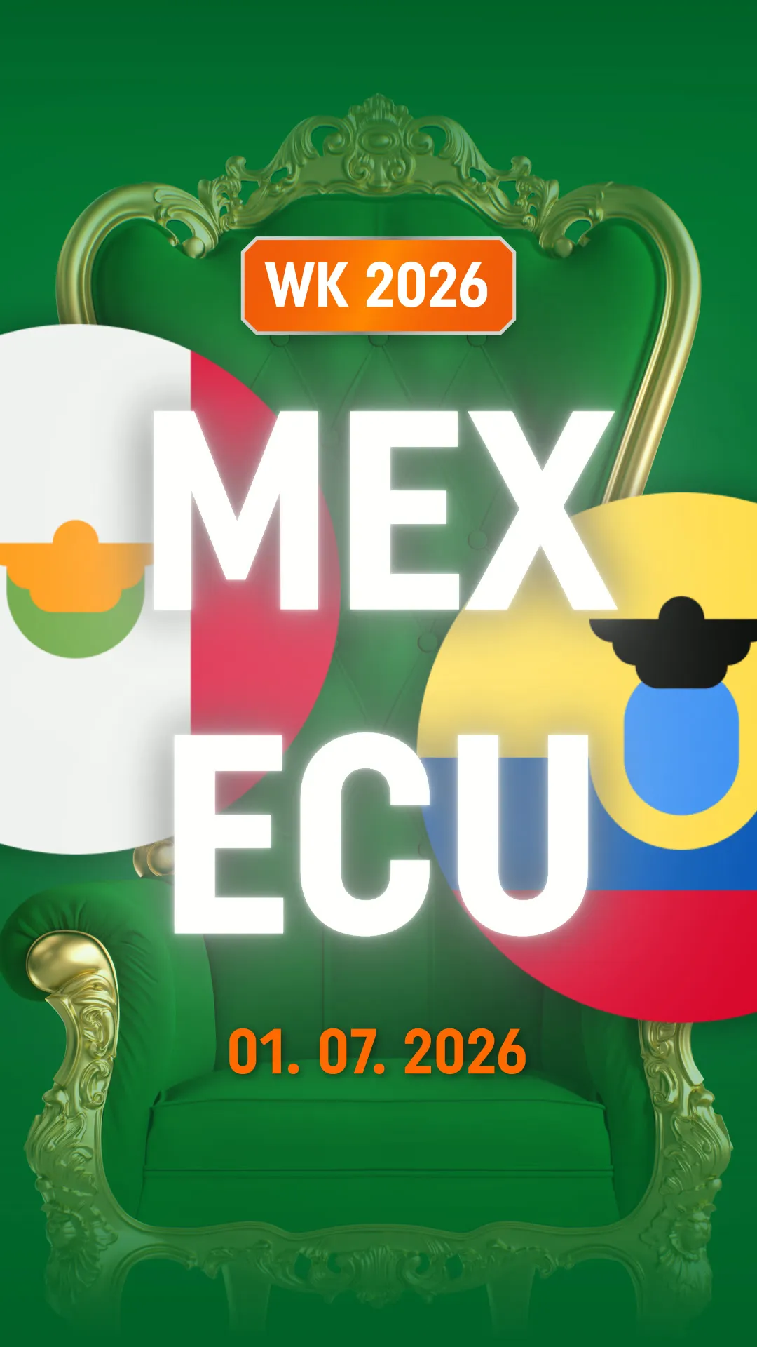 WK 2026 Mexico vs Ecuador op 01.07.2026