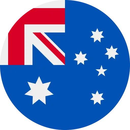 Vlag van Australië in een cirkel