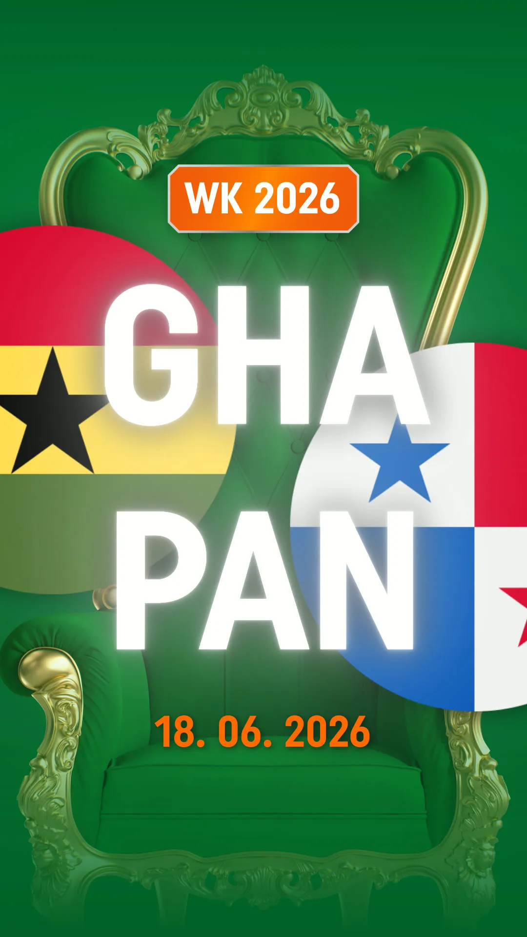 WK 2026 Ghana tegen Panama op 18 juni 2026