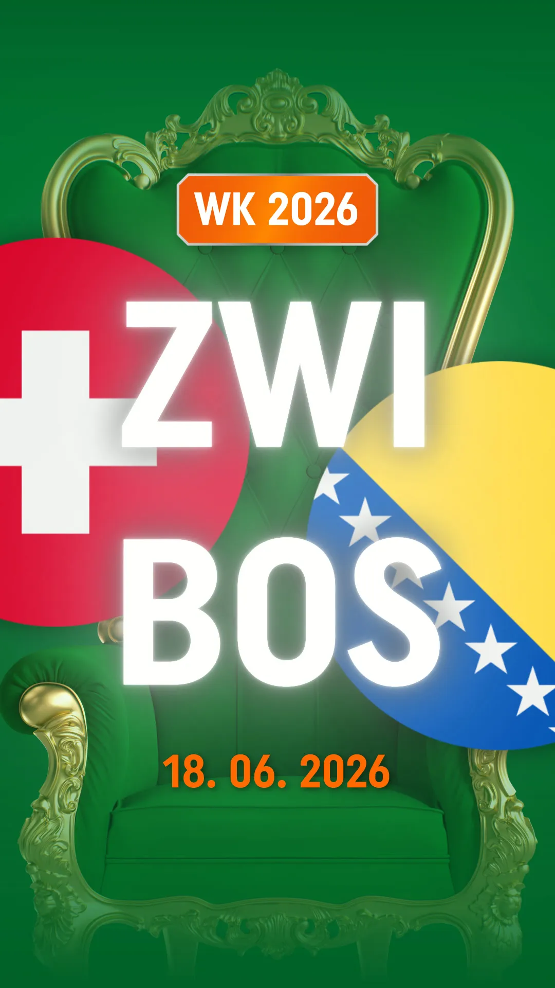 WK 2026 wedstrijd Zwitserland tegen Bosnië op 18 juni 2026
