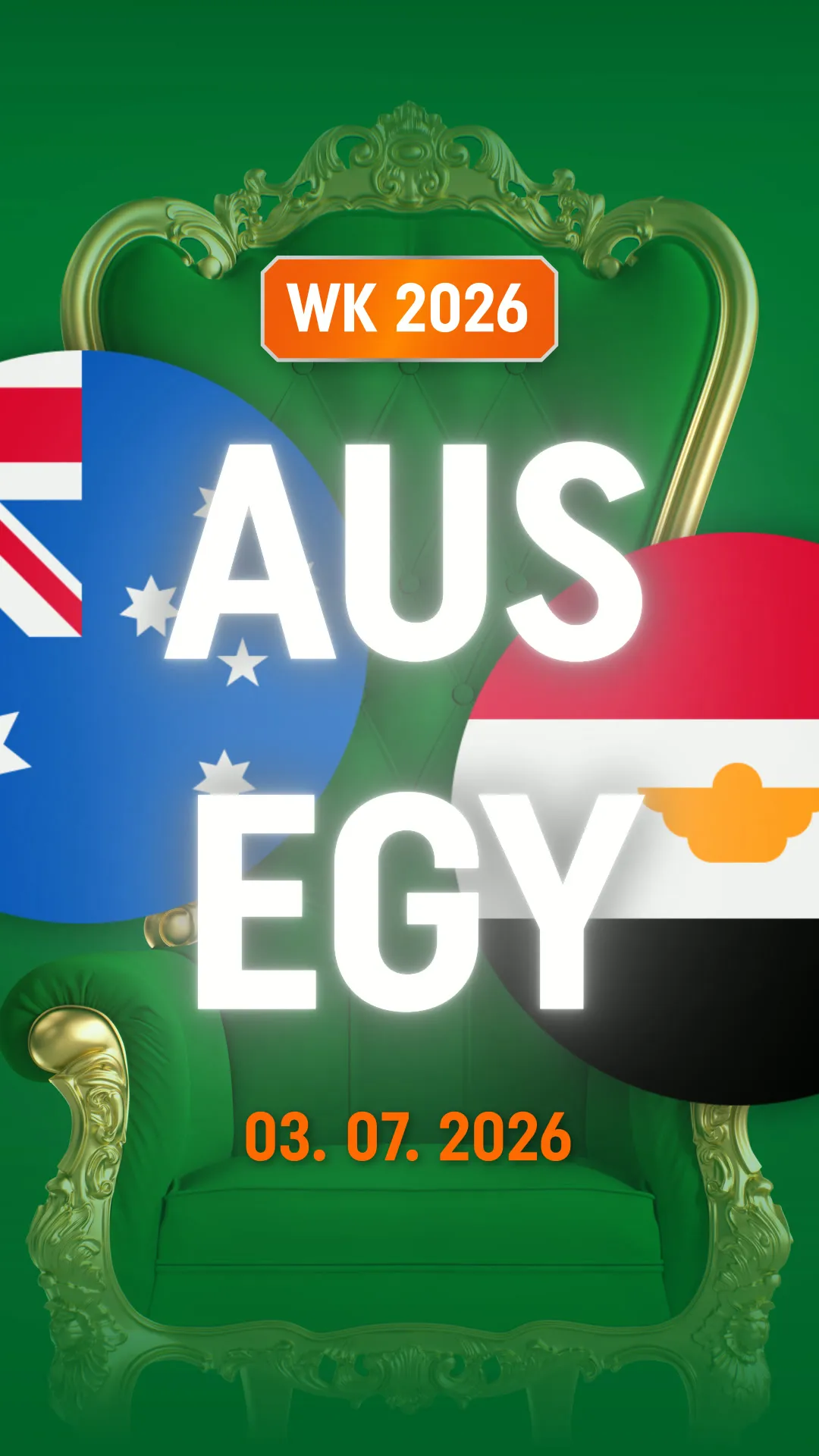 WK 2026 duel Australië tegen Egypte op 03-07-2026