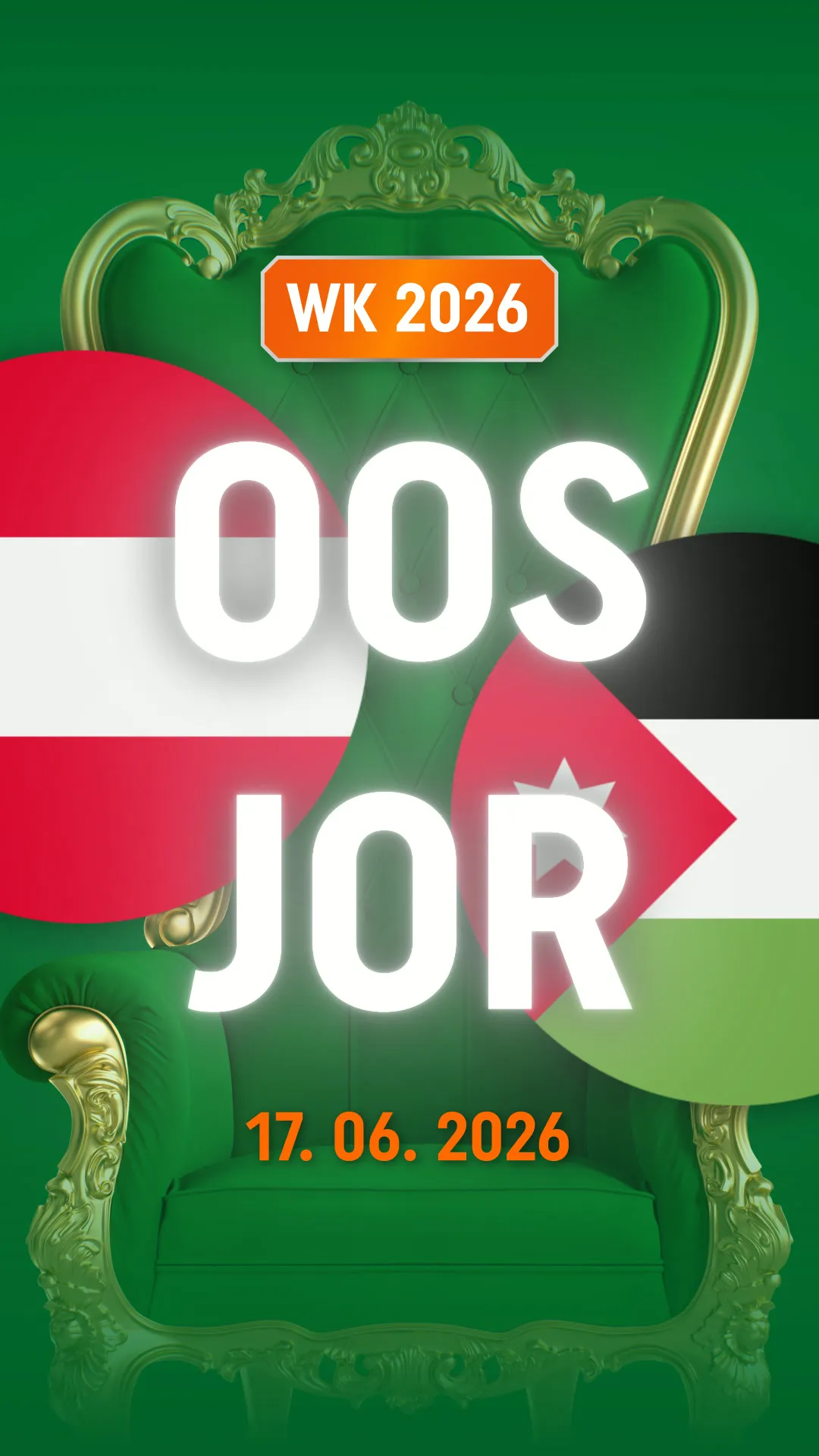 WK 2026 Oostenrijk tegen Jordanië op 17 juni 2026