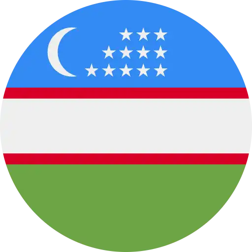 Vlag van Oezbekistan in cirkelvorm