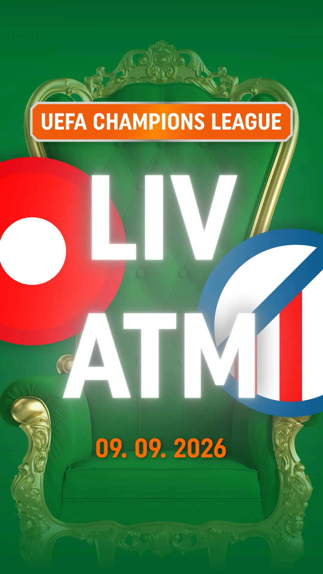 UEFA Champions League voetbalwedstrijd LIV tegen ATM op 09 09 2026