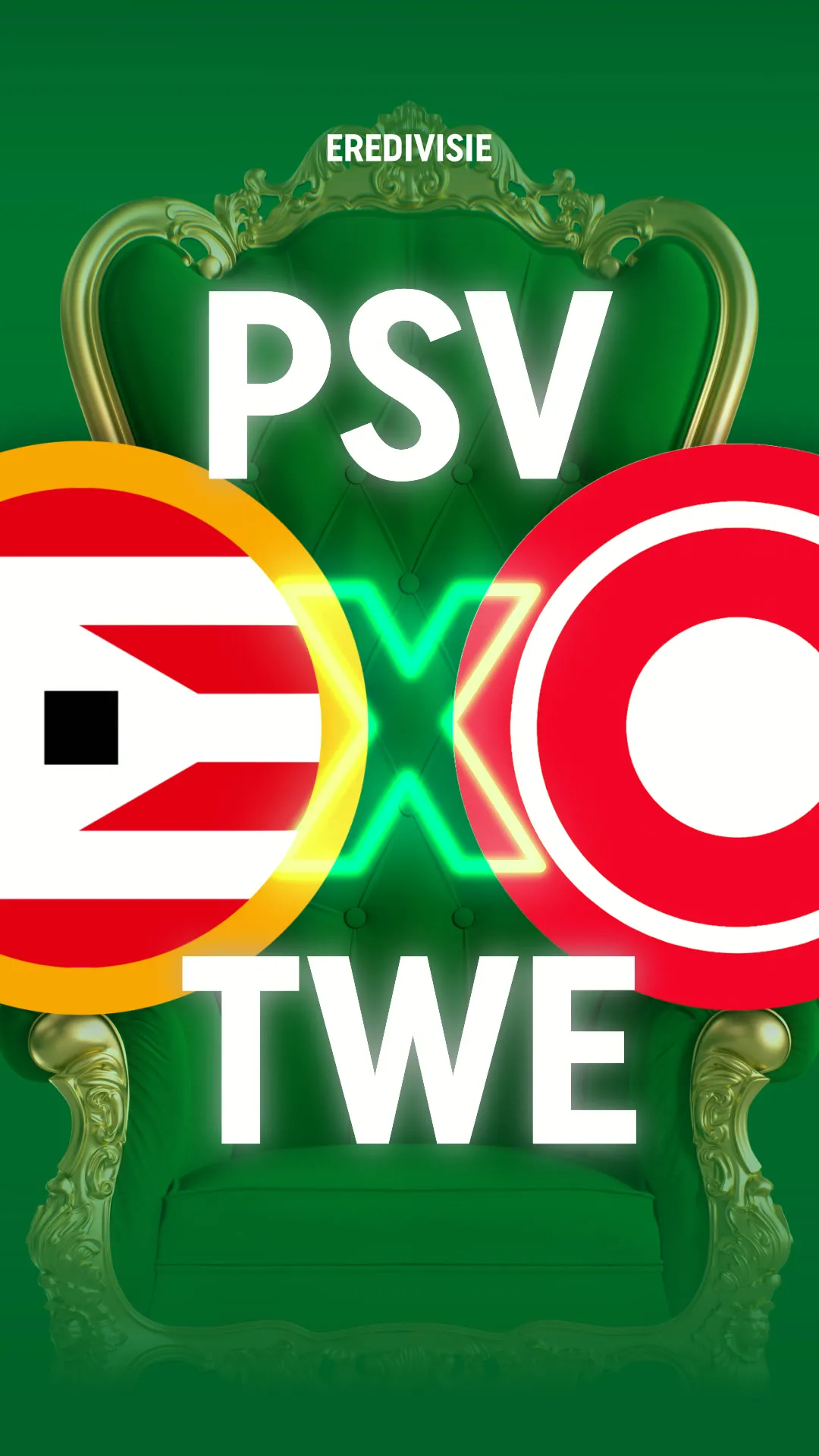 Eredivisie wedstrijd PSV versus Twente