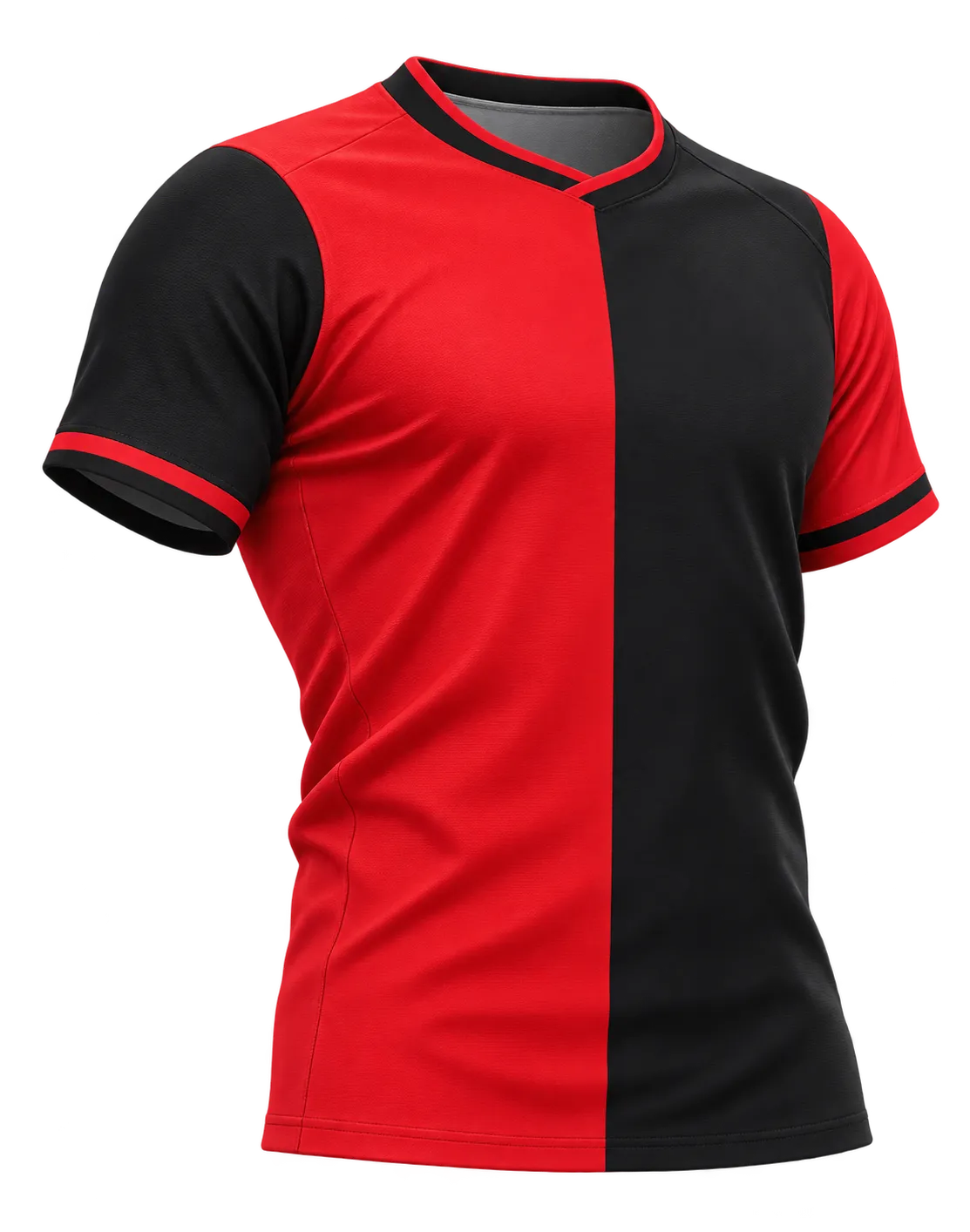 TOTO voetbalshirt in rood en zwart