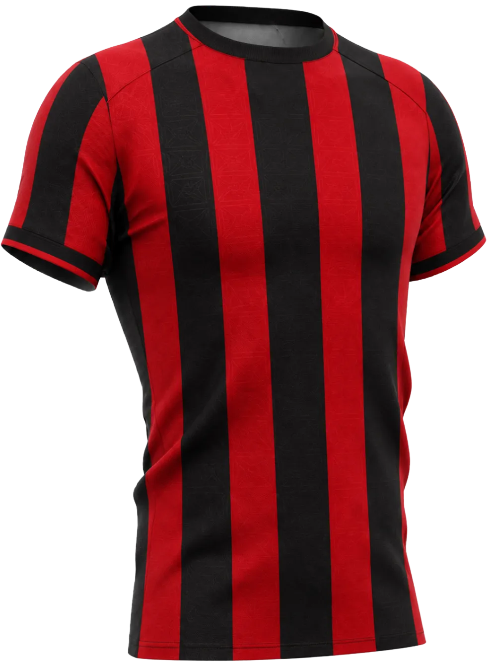Rood-zwart gestreept sportshirt